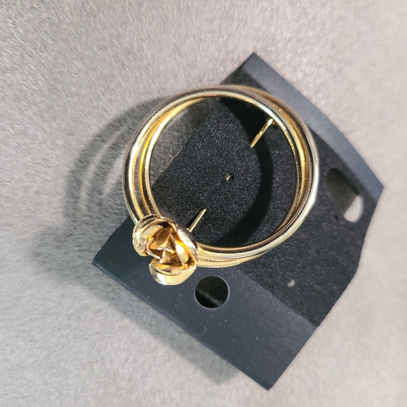 Vtg Elegant Gold‎ Tone Circular Brooch Flower Rose Vintage - Picture 7 of 7